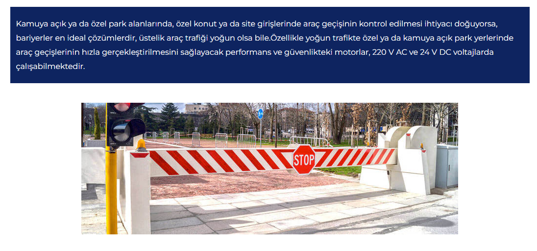 Kollu Bariyer Sistemleri teknik bilgi görseli 1