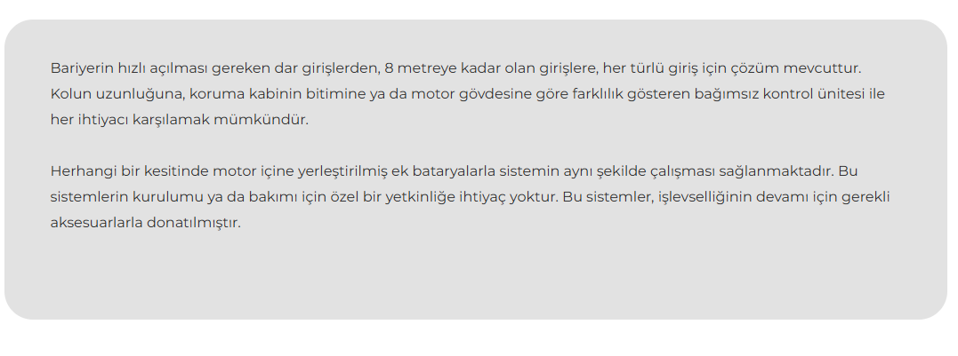 Kollu Bariyer Sistemleri teknik bilgi görseli 2
